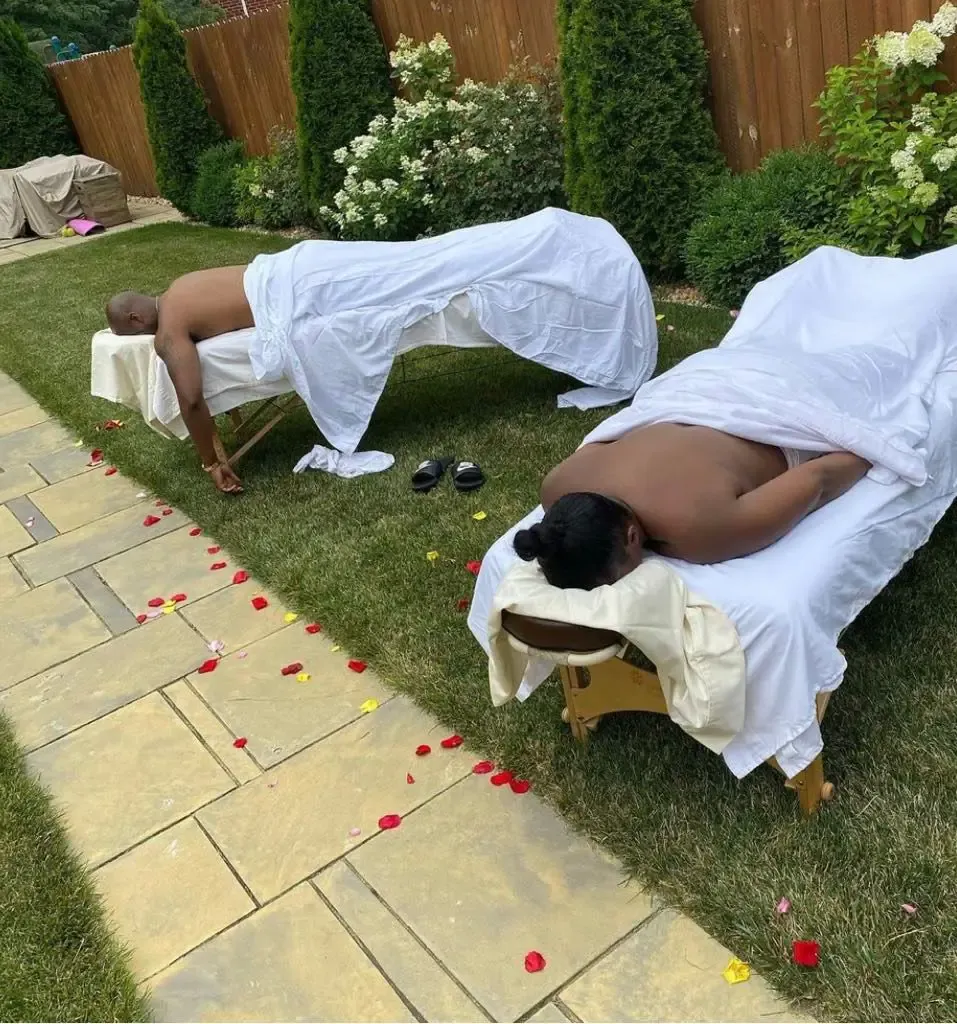Outdoor spa party